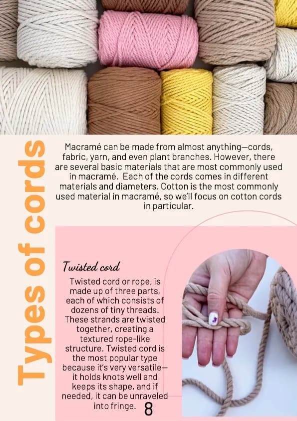 Handbook page with illustrated square knot instructions