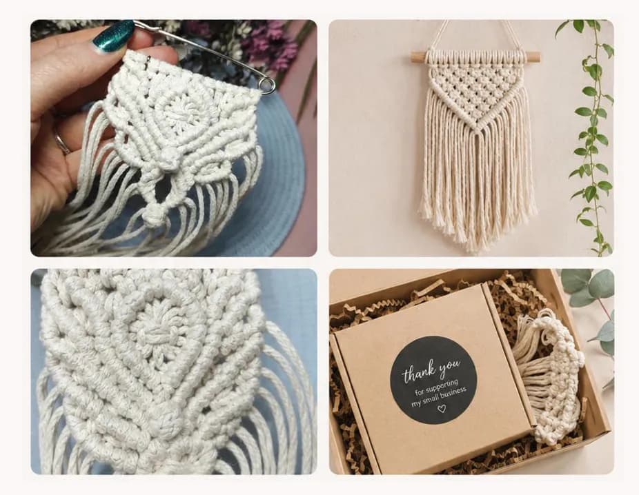 Macramé project by Sara Collins