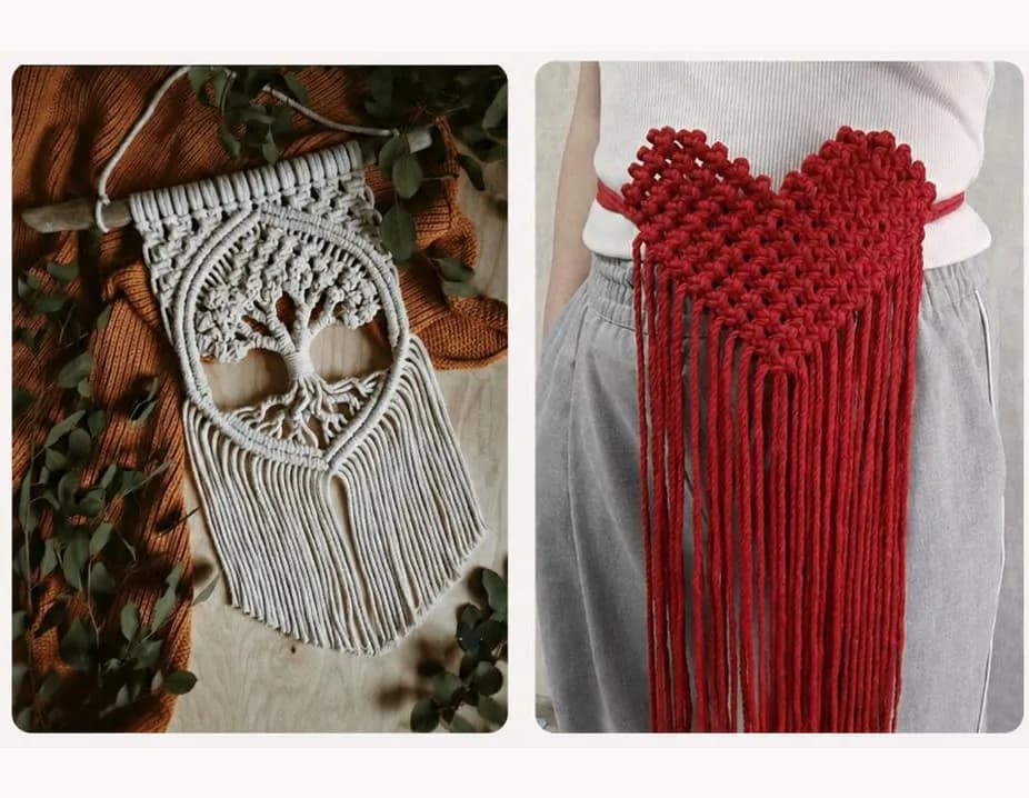 Macramé project by Jessica Miller